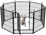 FXW Indoor and Outdoor Dog Playpen with Gate, 8/32 Panels and 32 Height, Portable Pet Fence for Small, Medium and Large Dogs, Puppies, RV Camping and Yard Use