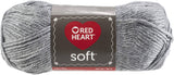 Red Heart Soft Yarn in Light Grey Heather, 12-Pack