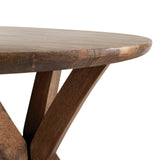 Kate and Laurel Soleyn 20 x 20 x 25 Mid-Century Round Wood Side Table, Natural Finish
