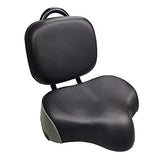 WEEROCK Oversized Bicycle Saddle with Supportive Backrest, Soft PU Cushion Replacement Seat for Mountain Bikes, MTB, Tricycles and Commuter Bikes