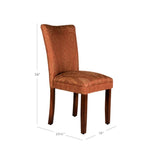 HomePop Parsons Dining Chair with Red and Gold Damask Upholstery