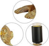 Golden Sitting Monkey Table Lamp, Vintage Resin Accent Lighting for Dining Rooms, Living Rooms, Bedrooms, Bars, and Cafes