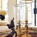 Ralph Lauren Small Classic Brass Hurricane Candle Holder