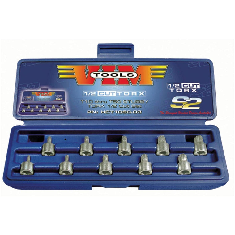 VIM Tools HCT1050 10-Piece Half-Cut Torx Driver Set