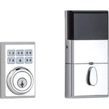 Kwikset 99090-022 SmartCode Electronic Deadbolt with SmartKey Security, Polished Chrome Finish