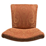 HomePop Parsons Dining Chair with Red and Gold Damask Upholstery