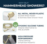 HammerHead Showers Oil Rubbed Bronze Handheld Shower Head with 6ft Hose, Brass Holder, Adjustable Bracket, Detachable Wand, and 1.75 GPM Low-Flow Water Saving Design