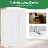 47-Inch Kitchen Pantry Cabinet with Drawer, Adjustable Shelves and White Finish for Home or Office Storage