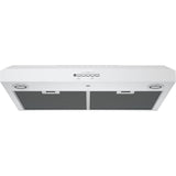 GE 30 Convertible Range Hood in White on White