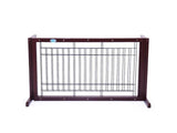 samnewrate Freestanding Adjustable Pet Gate for Dogs, Solid Wood Indoor Safety Gate