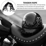 Elastic Motorcycle and Bicycle Luggage Tension Strap with Hook, Helmet and Rear Bag Lashings Belt for Secure Gear Transport