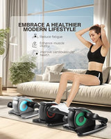 ANCHEER Under-Desk Elliptical Pedal Exerciser with Smart LCD Display & Remote, Quiet Low-Impact Seated Leg Workout for Seniors, Office or Home