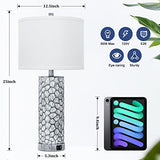 Brightever Farmhouse Table Lamps Set of 2 with Touch Controls, 3-Way Dimming, Dual USB Charging Ports and 2 Included A19 LED Bulbs for Nightstands and End Tables