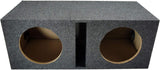 Dual 10-Inch Vented Car Audio Subwoofer Enclosure with Ported Stereo Sub Box Design, 5/8-Inch MDF