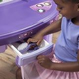 Step2 Pretty & Posh Kids Pretend-Play Vanity Set with Stool, Purple
