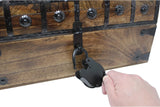 Pack of 2 Nautical Cove X-Large Pirate Treasure Chests, 16 x 11 x 10.5, with Iron Lock and Skeleton Key