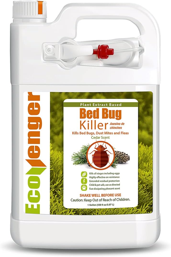 EcoVenger Bed Bug Killer with Remote Sprayer, 1 Gal, Formerly EcoRaider, Kills All Stages and Eggs on Contact with 14-Day Residual Protection, Non-Toxic, Child & Pet Friendly