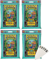 FoxFarm Ocean Forest Potting Soil Mix, 12 Quarts in a 4-Pack, for Indoor & Outdoor Gardens and Plants, with The Hydroponic City Stake