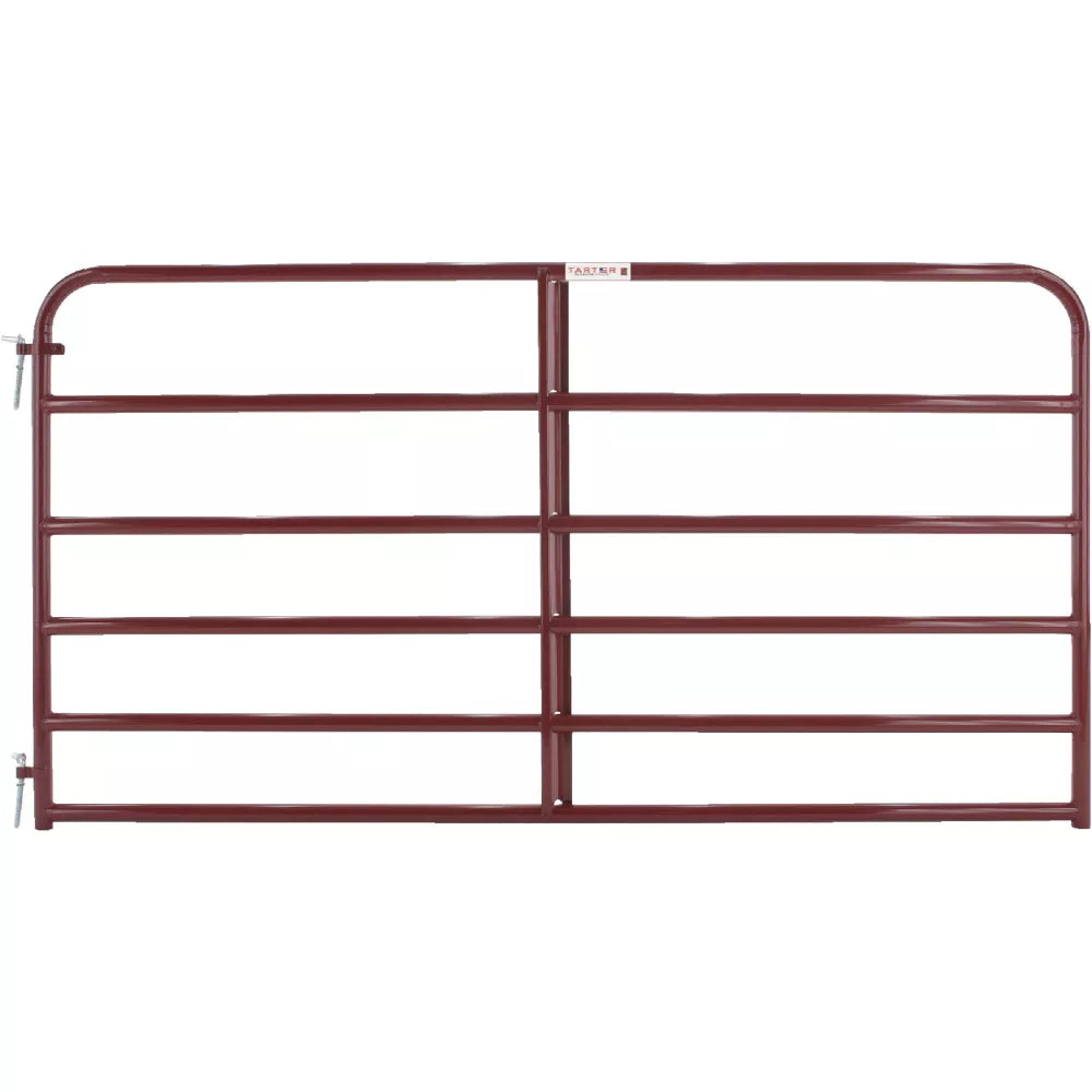 Tarter 6ER8 Red Tube Gate with 6 Bars and 8 ft Length