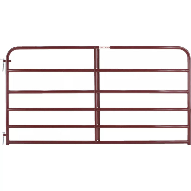 Tarter 6ER8 Red Tube Gate with 6 Bars and 8 ft Length