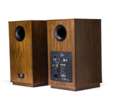 Klipsch The Sixes Heritage Wireless Speakers, Walnut 2-Way Tabletop Pair with 200W RMS Audio and Wireless Connectivity