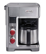 Wolf Gourmet 10-Cup Coffee Maker with Water Filtration, Stainless Steel Finish and Red Knob