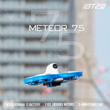 BETAFPV Meteor75 1S Brushless Whoop FPV Racing Drone, Featuring TBS Crossfire, BT2.0 Connector, F4 AIO 1S FC, VTX, 18000KV 1102 Motor and C02 Camera
