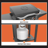 Blackstone Pro Series 22 Propane Griddle with Hood, 2-Burner Pedestal Design