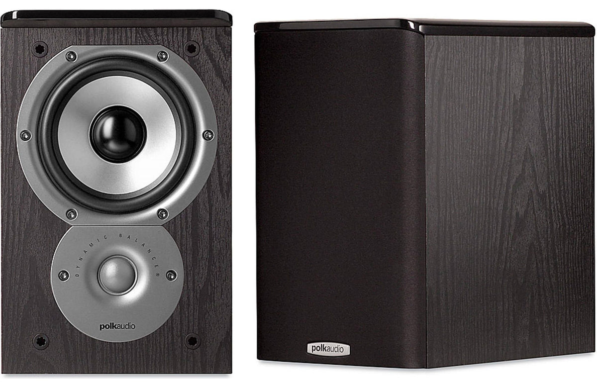 Pair of TSi100 Bookshelf Speakers in Black, Polk Audio