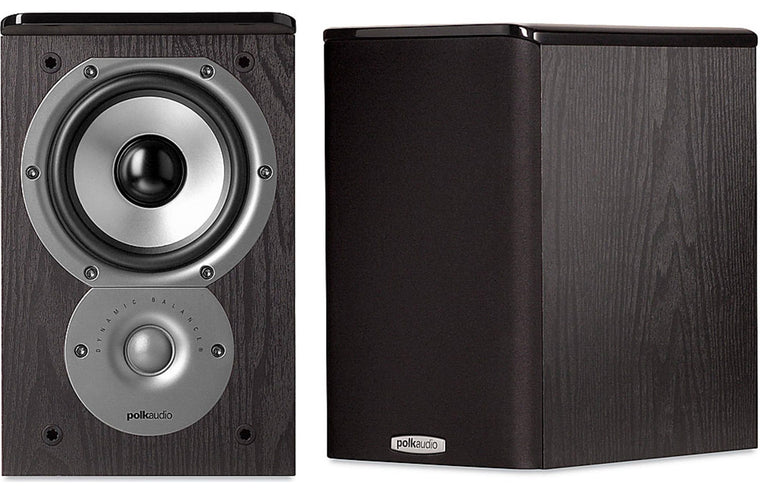 Pair of TSi100 Bookshelf Speakers in Black, Polk Audio