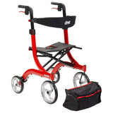 Drive Medical Nitro Euro-Style Rollator Walker in Red