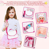 25-Piece Baby Doll Care Playset with 14 Doll Toys, Cradle, High Chair, Milk Bottle, Pacifier and Diaper for Girls and Boys Ages 3, 4, 5, 6+