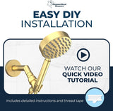 HammerHead Showers Oil Rubbed Bronze Handheld Shower Head with 6ft Hose, Brass Holder, Adjustable Bracket, Detachable Wand, and 1.75 GPM Low-Flow Water Saving Design