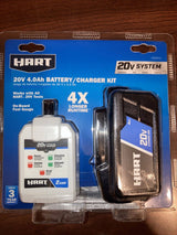 Hart 20V Battery and Charger Kit with 4.0Ah Battery