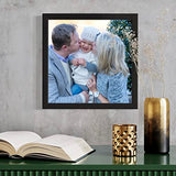 40×20 Contemporary Black Wood Panoramic Picture Frame with UV Acrylic, Foam Board Backing, and Hanging Hardware