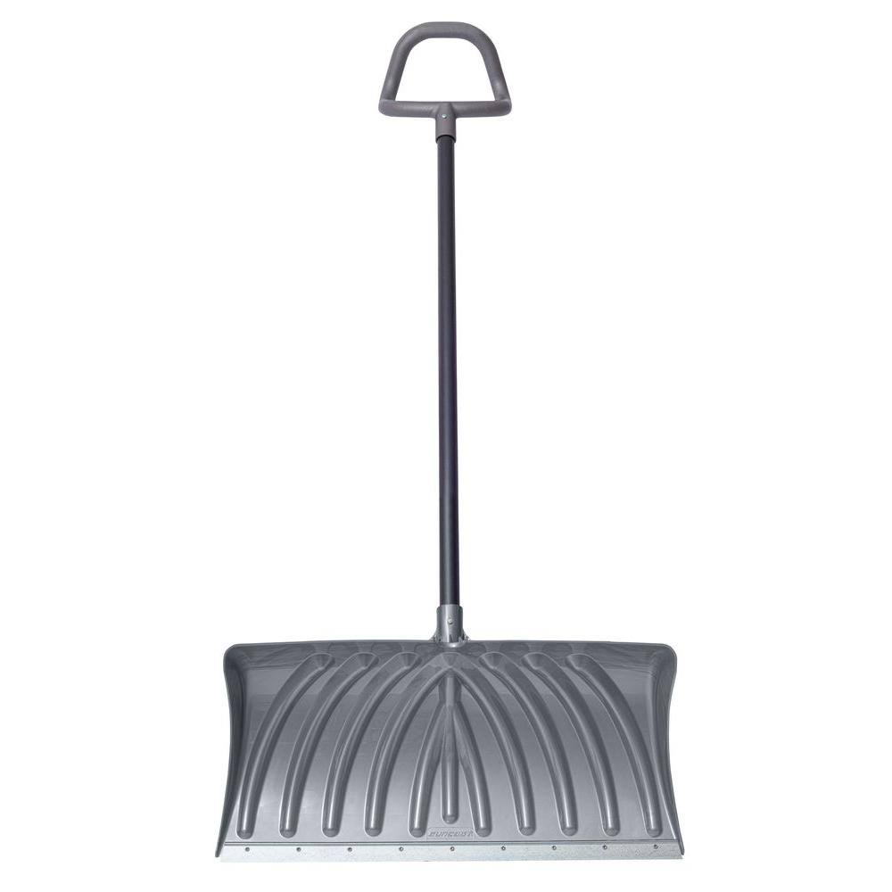 Suncast Deluxe Snow Pusher with 27-Inch Clearing Width