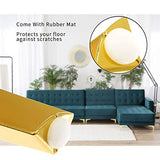 Set of 4 Gold Metal Diamond Triangle Furniture Legs, 7 / 17.5cm, DIY Replacement Feet for Cabinets, Cupboards, Sofas, Tables and Chairs