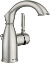 Moen Sarona 84144BRB Single-Hole Bathroom Faucet with One-Handle Design and Optional Deckplate, Mediterranean Bronze