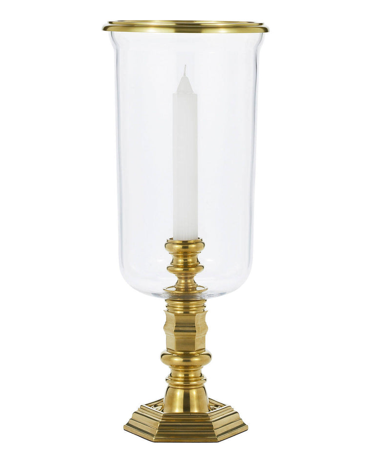 Ralph Lauren Small Classic Brass Hurricane Candle Holder