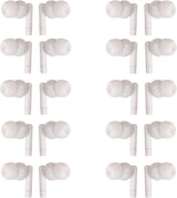 JustJamz Pearl Basic White Disposable 3.5mm Earphones for Kids and Adults, Two 50-Packs
