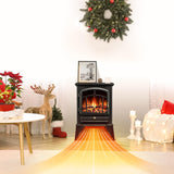 Electric Fireplace Stove Heater with 3D Realistic Flame Effects, Thermostat Control and Overheating Safety, 15 Cathedral Design