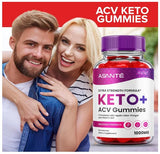 3-Pack Asante Keto ACV Gummies with Apple Cider Vinegar and Vitamin B12, 180 Gummies