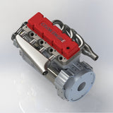 CISON L4-175 Assembled RC Engine Model, 17.5cc Mini OHV Inline Four-Cylinder Four-Stroke Gasoline Engine with Water Cooling, for RC Cars and Ships
