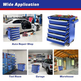 Rolling Metal Tool Chest with 5 Lockable Drawers, Mobile Garage Storage Cabinet on Wheels for Workshop, Warehouse or Repair Shop