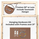 40×20 Contemporary Black Wood Panoramic Picture Frame with UV Acrylic, Foam Board Backing, and Hanging Hardware