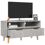 35.4 x 15.7 x 19.1 Inch High-Gloss White TV Stand with Storage Cabinet, Engineered Wood Low Console for Small Living Rooms, Bedrooms and Offices