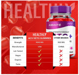 3-Pack Asante Keto ACV Gummies with Apple Cider Vinegar and Vitamin B12, 180 Gummies