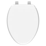 evekare Night Glow Toilet Seat in Blue, Soft Elongated Design with Closed Front