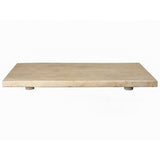 Eden Bath Rectangular Infinity Pool Sink, Honed Beige Travertine