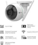 EZVIZ C3WN Outdoor WiFi Security Camera, 2-Pack with 1080P Video, 100ft Night Vision, Weatherproof Housing and Smart Motion Detection Zone, 2.4GHz WiFi Only